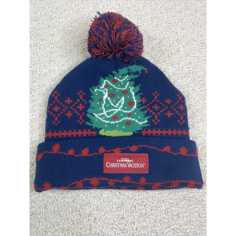 National‎ Lampoon's Christmas Vacation Winter Hat Pom Pom Blue One Size Fits All